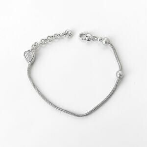 Brighton Mini Charm Bracelet JB2850 Silver Plated Lobster Claw Closure Base
